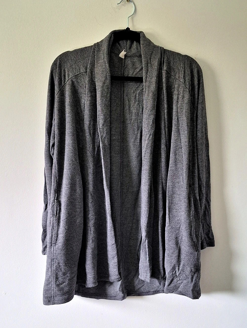 Hyba Open Front Gray Cardigan Size Medium